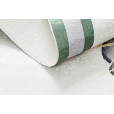 ANDRE 1088 plaunamas kilimas Abstrakcijos vintažas rėmelis - baltas / žalias 2