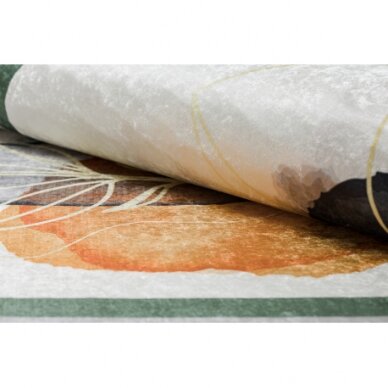 ANDRE 1088 plaunamas kilimas Abstrakcijos vintažas rėmelis - baltas / žalias 3