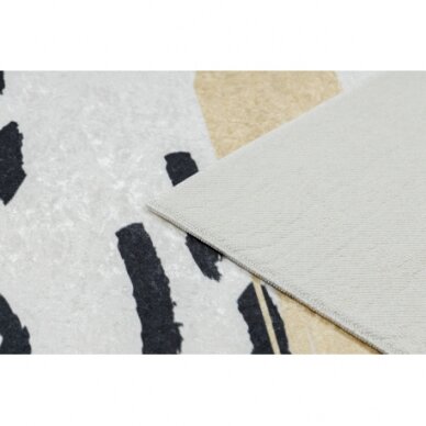 ANDRE 1097 plaunamas kilimas Abstrakcijos vintažas - baltas / geltona 1