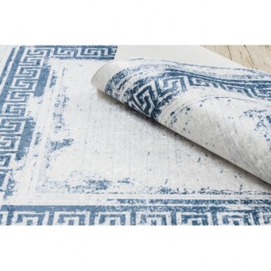 ANDRE 1213 plaunamas kilimas Graikų vintage - baltas / mėlyna 3