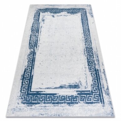 ANDRE 1213 plaunamas kilimas Graikų vintage - baltas / mėlyna