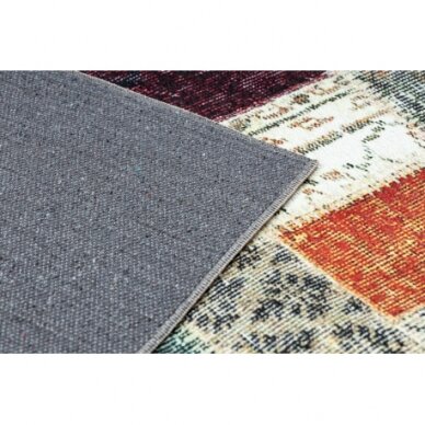 ANTIKA 109 tek kilimas, modernus kratinys, graikiškas skalbiamas - smėlio spalvos / pilka 1