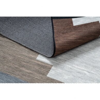ANTIKA 126 tek kilimas, modernus geometrinis skalbiamas - smėlio spalvos / pilka 2