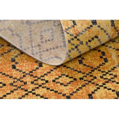 Modernus kilimas MUNDO D5751 glamour lauko oranžinis / juoda 2