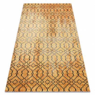 Modernus kilimas MUNDO D5751 glamour lauko oranžinis / juoda