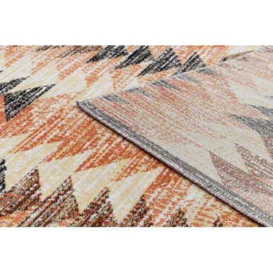 Modernus kilimas MUNDO D7461 rombiniai 3D lauko pilkos/smėlio spalvos 1