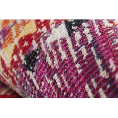 Modernus kilimas MUNDO D7701 rombiniai, boho lauko rožinė / smėlio spalvos 3
