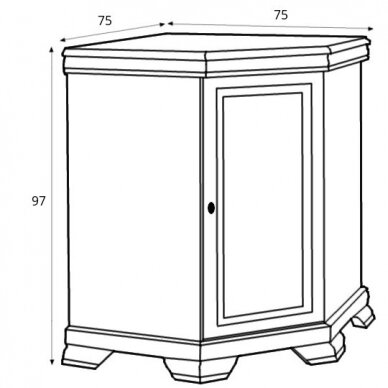 Kampinė komoda "KORA" 2