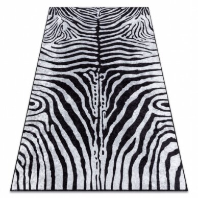 MIRO 51331.803 plaunamas kilimas Zebra - juodas / baltas