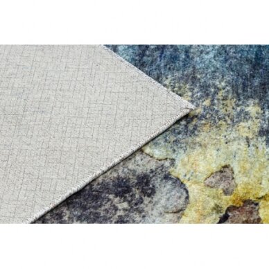MIRO 51709.803 plaunamas kilimas Abstrakcijos - mėlyna / auksas 2