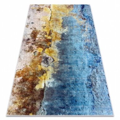 MIRO 51709.803 plaunamas kilimas Abstrakcijos - mėlyna / auksas