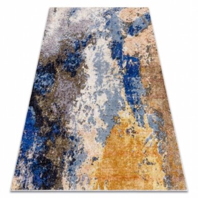 MIRO 51774.802 plaunamas kilimas Abstrakcijos - mėlyna / smėlio spalvos