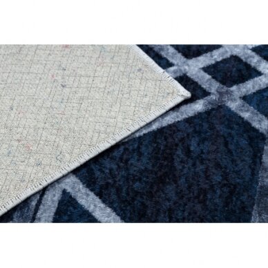 MIRO 51805.802 plaunamas kilimas geometrinis, grotelės - mėlyna 1