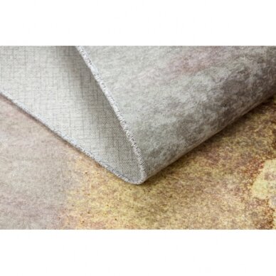 MIRO 52101.801 plaunamas kilimas Abstrakcijos - smėlio spalvos / auksas 2