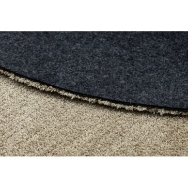 Modernus plaunamas kilimas LATIO 71351050 Apskritas kilimas smėlio spalvos 1
