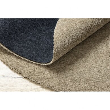 Modernus plaunamas kilimas LATIO 71351050 Apskritas kilimas smėlio spalvos 2