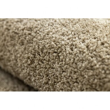 Modernus plaunamas kilimas LATIO 71351050 Apskritas kilimas smėlio spalvos 3