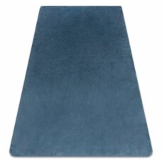 Šiuolaikinis plaunamas kilimas POSH pliušinis, storas neslystantis smėlio mėlyna