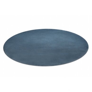 Šiuolaikinis plaunamas kilimas POSH Apskritas kilimas pliušinis, storas neslystantis smėlio mėlyna 1