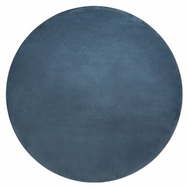 Šiuolaikinis plaunamas kilimas POSH Apskritas kilimas pliušinis, storas neslystantis smėlio mėlyna 2