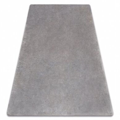 Šiuolaikinis plaunamas kilimas POSH pliušinis, storas neslystantis pilka