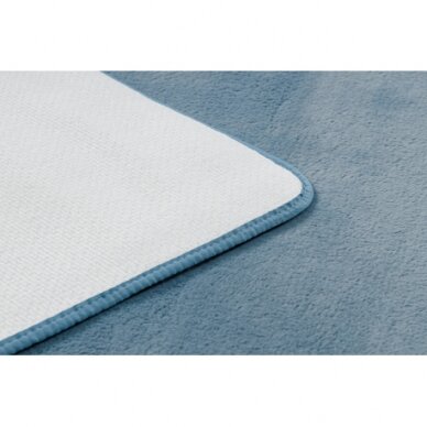 Šiuolaikinis plaunamas kilimas POSH pliušinis, storas neslystantis smėlio mėlyna 2