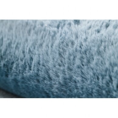 Šiuolaikinis plaunamas kilimas POSH pliušinis, storas neslystantis smėlio mėlyna 3