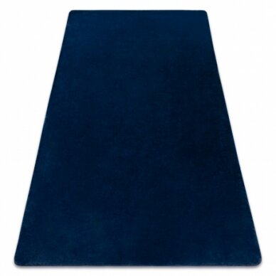 Šiuolaikinis plaunamas kilimas POSH pliušinis, storas neslystantis tamsiai mėlyna