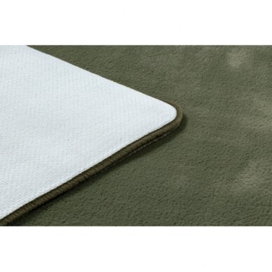 Šiuolaikinis plaunamas kilimas POSH pliušinis, storas neslystantis žalias 2