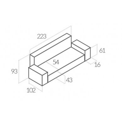 Trivietė sofa - lova 2