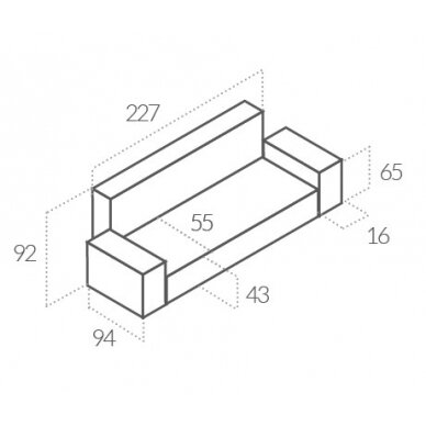 Trivietė sofa - lova 2