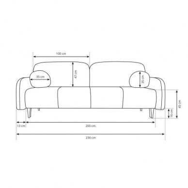 Trivietė sofa - lova 7