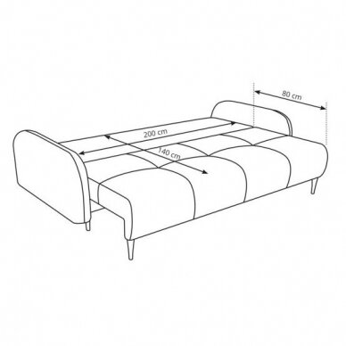 Trivietė sofa - lova 7