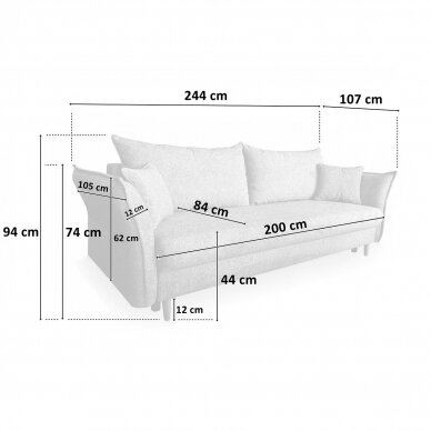 Trivietė sofa - lova 6